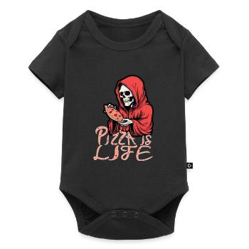 Pizza is life - Grim Reaper Pizza - Baby Premium short-sleeve bodysuit - black - Front