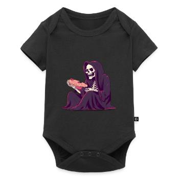 Pizza is life - Grim Reaper Pizza - Baby Premium short-sleeve bodysuit - black - Front
