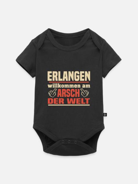 Erlangen - Baby Premium Kurzarmbody - Schwarz