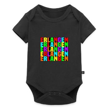 Erlangen - Baby Premium Kurzarmbody - Schwarz - Vorne