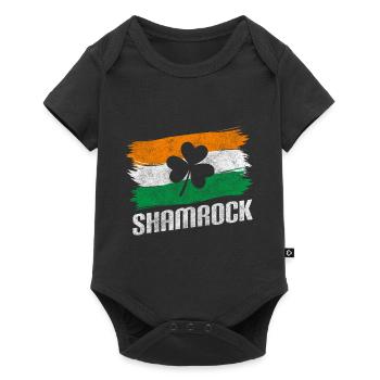 Motivation Happy Optimist Lucky Symbol - Baby Premium short-sleeve bodysuit - black - Front