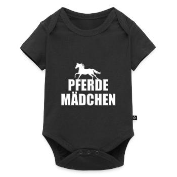PFERDEMÄDCHEN - PFERD - REITERIN - REITEN - PONY - Baby Premium Kurzarmbody - Schwarz - Vorne