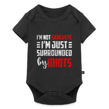 Black Humor Party WItz - Baby Premium short-sleeve bodysuit - black - Front