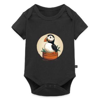 Puffin - Baby Premium short-sleeve bodysuit - black - Front