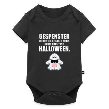 HALLOWEEN - GESPENSTER DURCH DIE STRAßEN ZIEHN... - Baby Premium Kurzarmbody - Schwarz - Vorne