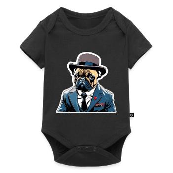 Chien Bouledogue Français T-shirt Chien drôle de chien design Chiens - Body à manches courtes Premium Bébé - noir - Devant