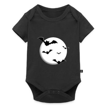FLEDERMÄUSE - MOND - HALLOWEEN - FLEDERMAUS - Baby Premium Kurzarmbody - Schwarz - Vorne