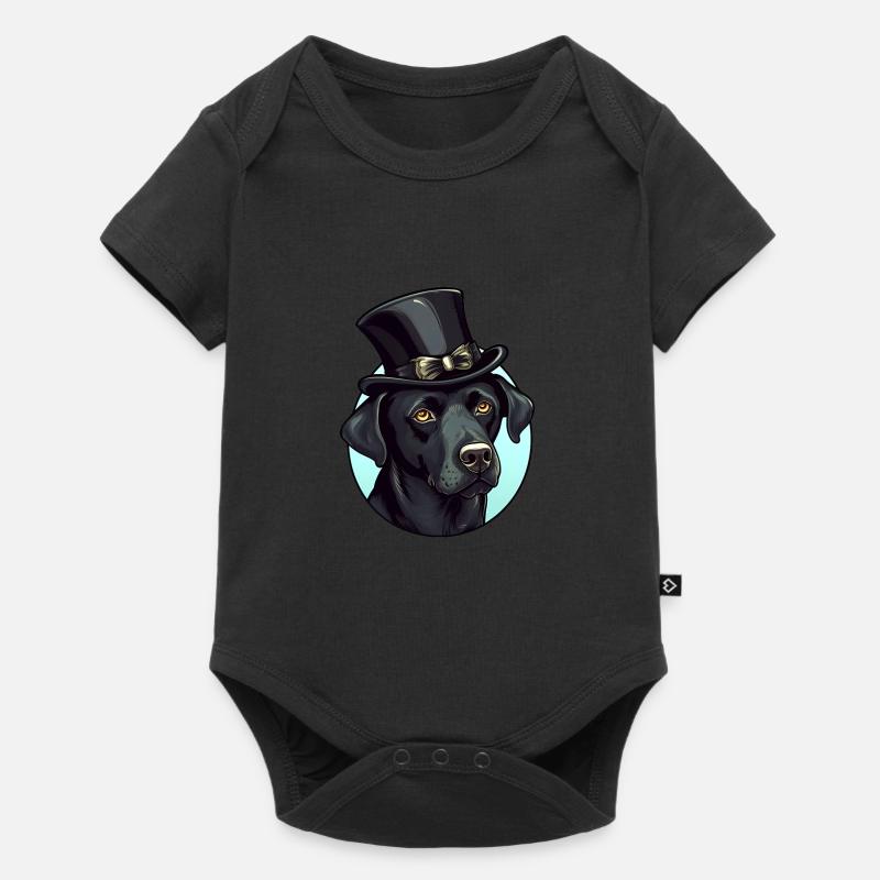Labrador hat posh - Baby Premium short-sleeve bodysuit - black