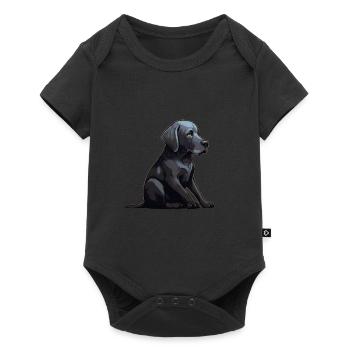 Chiot Labrador - Body à manches courtes Premium Bébé - noir - Devant