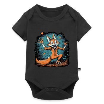 Halloween Fox Skeleton - Baby Premium short-sleeve bodysuit - black - Front