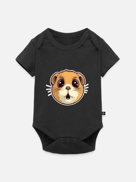 Hamster - Baby Premium Kurzarmbody - Schwarz