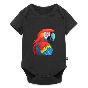 Parrot Macaw - Baby Premium short-sleeve bodysuit - black - Front