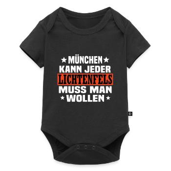 Lichtenfels - Baby Premium Kurzarmbody - Schwarz - Vorne