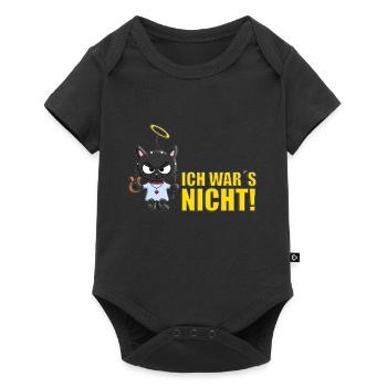 ENGEL - KATZE - KATER - ICH WAR´S NICHT! - Baby Premium Kurzarmbody - Schwarz - Vorne