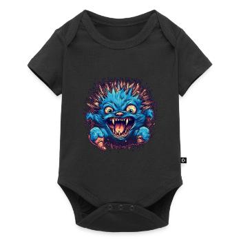 Hérisson Halloween Horreur - Body à manches courtes Premium Bébé - noir - Devant