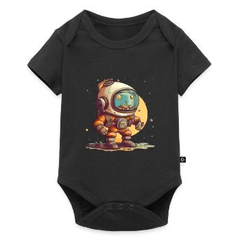 Astronaut - Baby Premium Kurzarmbody - Schwarz - Vorne