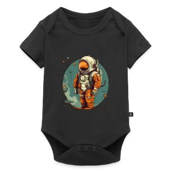 Astronaut - Baby Premium Kurzarmbody - Schwarz - Vorne