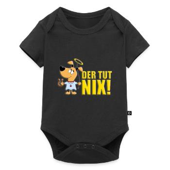 DER TUT NIX! - HUND - ENGEL - HUNDE - TIER - TIERE - Baby Premium Kurzarmbody - Schwarz - Vorne