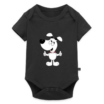 HUND - HUNDE - SUPER - LIKE - LIKEN - MÖGEN - Baby Premium Kurzarmbody - Schwarz - Vorne