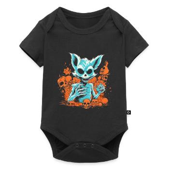 Halloween Fox Skeleton - Baby Premium short-sleeve bodysuit - black - Front