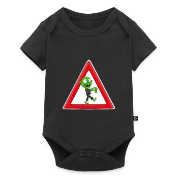 ACHTUNG ZOMBIE - HALLOWEEN - Baby Premium Kurzarmbody - Schwarz - Vorne
