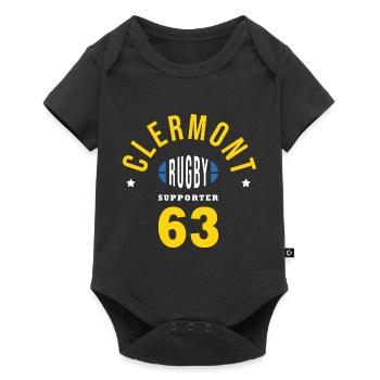 Rugby Clermont supporter club clermont 63 - Body à manches courtes Premium Bébé - noir - Devant