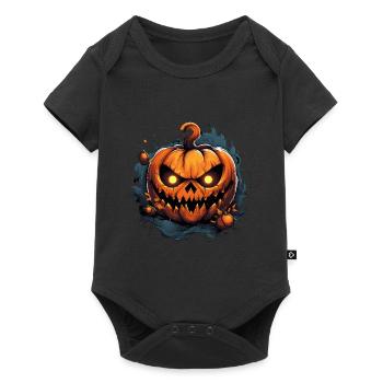 Citrouille effrayante d’Halloween - Body à manches courtes Premium Bébé - noir - Devant