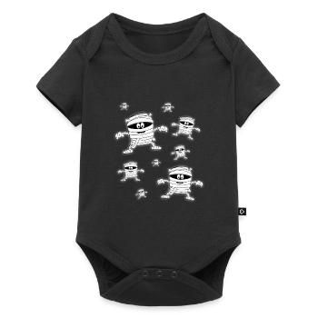 MUMIEN - HALLOWEEN - MUMIE - KIND - KINDER - BABY - Baby Premium Kurzarmbody - Schwarz - Vorne
