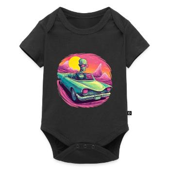 Alien Lowrider Car Space Goggles Sun Desert - Baby Premium short-sleeve bodysuit - black - Front