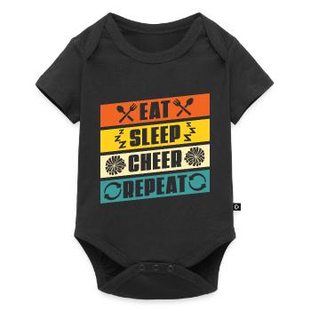Cadeau Retro Cheerleading Drôle de pom-pom girl - Body à manches courtes Premium Bébé - noir - Devant