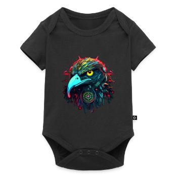 Adler Roboter - Baby Premium Kurzarmbody - Schwarz - Vorne