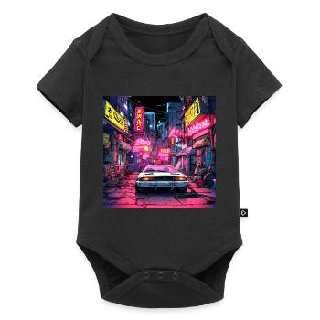 Auto In Tokio - Baby Premium Kurzarmbody - Schwarz - Vorne