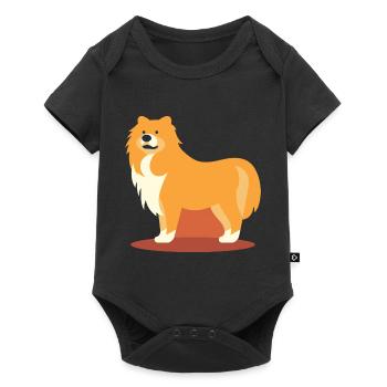 Niedliches Hundedesign für Hundebesitzer - Baby Premium Kurzarmbody - Schwarz - Vorne