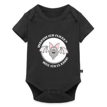 FLEDERMAUS - MONDSCHEIN - HALLOWEEN - TIERISCH - Baby Premium Kurzarmbody - Schwarz - Vorne
