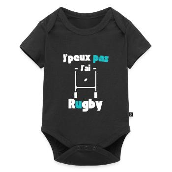 J'peux pas j'ai rugby - Body à manches courtes Premium Bébé - noir - Devant