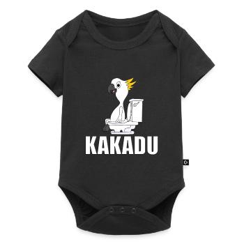 KAKADU - VOGEL - WC - TOILETTE - TIER - TIERISCH - Baby Premium Kurzarmbody - Schwarz - Vorne