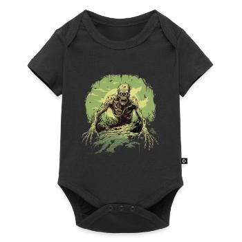 Zombie erwacht aus seinem grab in der Halloween - Baby Premium Kurzarmbody - Schwarz - Vorne