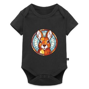 Squirrel Colorful Watercolor Animal Illustration - Baby Premium short-sleeve bodysuit - black - Front