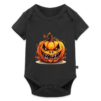Halloween Pumpkin Head Spooky Spooky Horror - Baby Premium short-sleeve bodysuit - black - Front