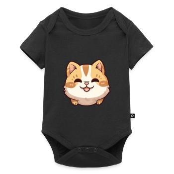 Illustration aquarelle de dessin animé de chat de Chypre - Body à manches courtes Premium Bébé - noir - Devant