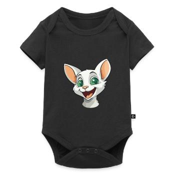 Donskoy Cat Cartoon Illustration à l’aquarelle - Body à manches courtes Premium Bébé - noir - Devant
