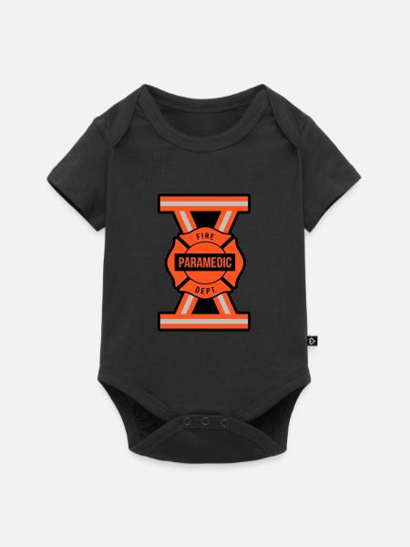 Sanitäter Feuerwehr - Baby Premium Kurzarmbody - Schwarz