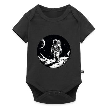 Lune des astronautes - Body à manches courtes Premium Bébé - noir - Devant