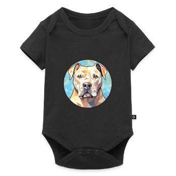French White And Orange Hound Dog Breed Watercolor - Baby Premium short-sleeve bodysuit - black - Front