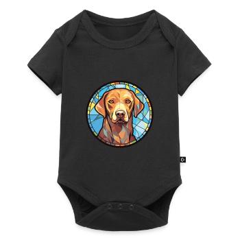 Chesapeake Bay Retriever Dog Breed Watercolor - Baby Premium short-sleeve bodysuit - black - Front