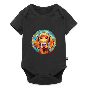 Redbone Coonhound Dog Breed Colorful Watercolor - Baby Premium short-sleeve bodysuit - black - Front