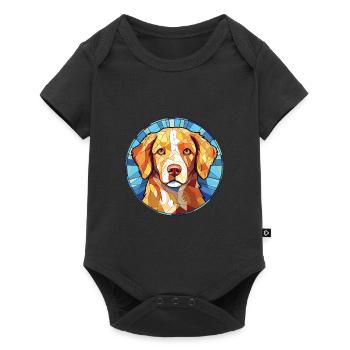 Nouvelle-Écosse canard Tolling Retriever chien aquarelle - Body à manches courtes Premium Bébé - noir - Devant