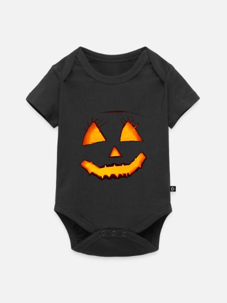 Pumpkin Halloween - Baby Premium Kurzarmbody - Schwarz