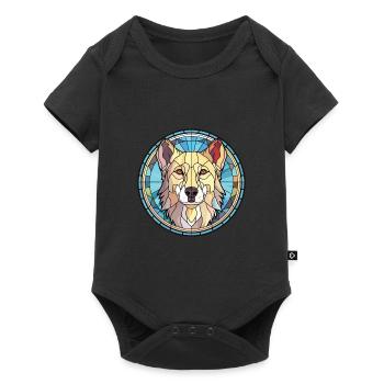 Anatolian Shephard Dog Breed Colorful Watercolor - Baby Premium short-sleeve bodysuit - black - Front
