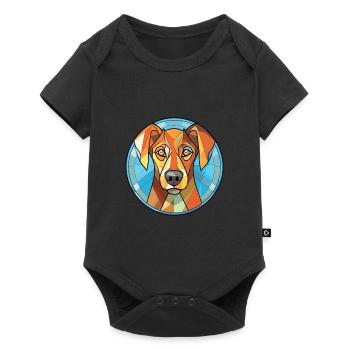 Uruguayen Cimarron Chien Race Coloré Aquarelle - Body à manches courtes Premium Bébé - noir - Devant